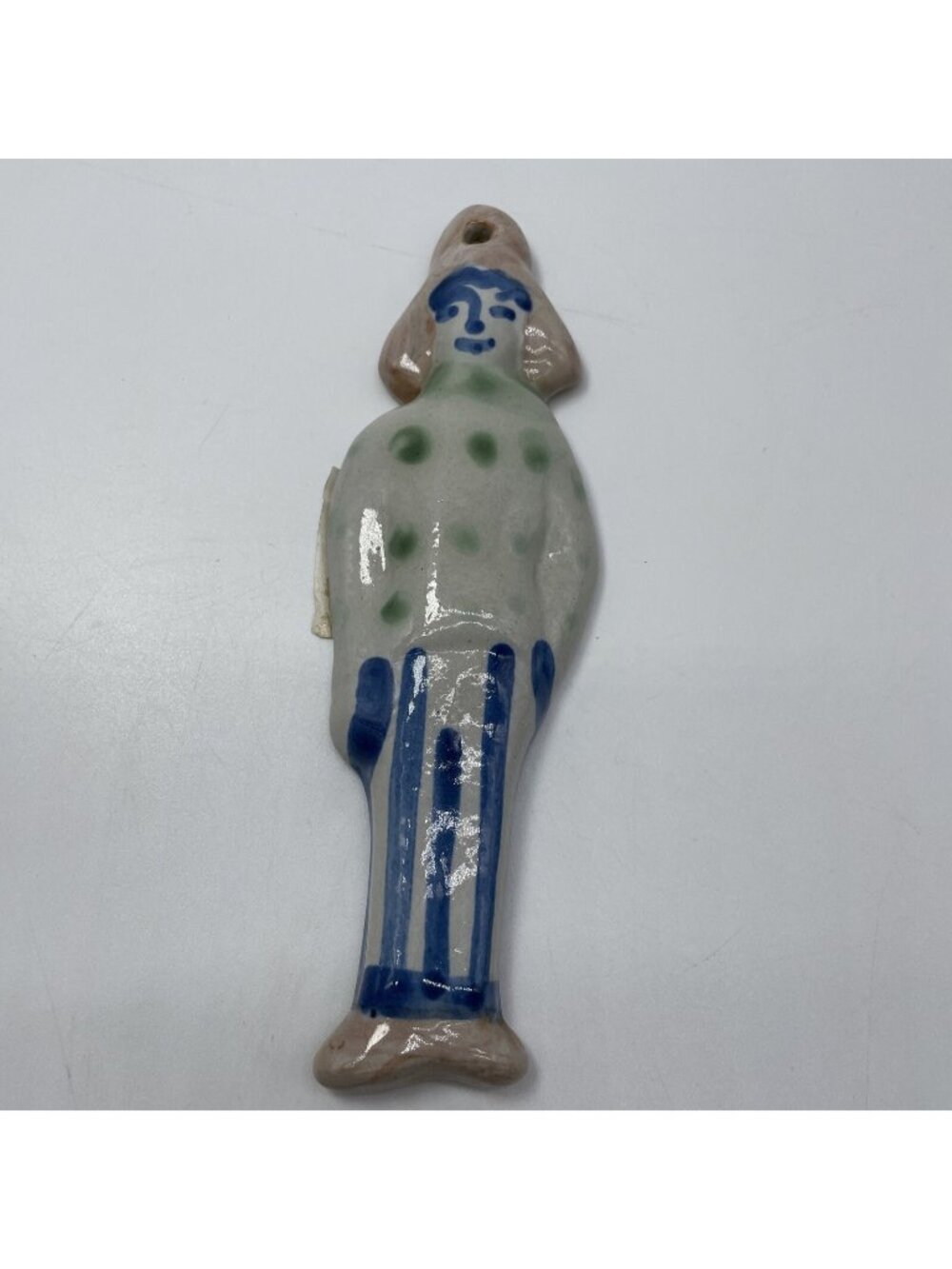 M A Hadley Vintage American Pottery Farmer Man Hanging Wall Ornament 6 Inches